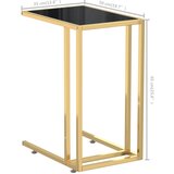  Bočni stolić za računalo crni 50x35x65 cm od kaljenog stakla | Eponuda.com