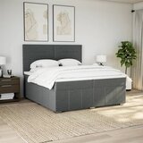  Krevet s oprugama i madracem tamnosivi 200 x 200 cm od tkanine | shoptok.hr