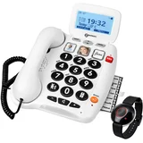 Fiksni telefon za seniore 40dB s SOS daljincem, (5000299313)