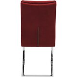 Novel NIHAJNI STOL, kovina, tekstil barve kroma, bordo | Shoptok.si