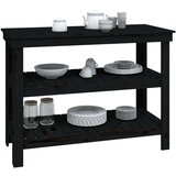  Delovna miza črna 110,5x50x80 cm trdna borovina, (20751391) | Shoptok.si