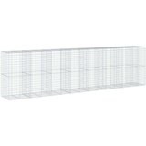 vidaXL Gabionska košara s pokrovom 750x100x200 cm pocinkano železo | Shoptok.si