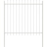  Ograda za vrt s vrhom koplja bijela 8 5x1 5 m čelik | shoptok.hr