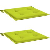  Jastuci za vrtne stolice 2 kom zeleni 50x50x4 cm od tkanine Slike
