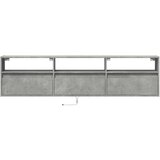 vidaXL Zidni TV ormarić s LED svjetlima siva boja betona 180x31x45 cm | shoptok.hr