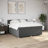  Krevet s oprugama i madracem tamnosivi 200 x 200 cm od tkanine | shoptok.hr