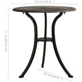  3-dijelni bistro set od lijevanog aluminija brončani | shoptok.hr
