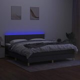  box spring s madracem LED tamnosivi 180x200 cm tkanina | shoptok.hr