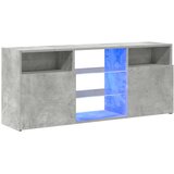 TV ormarić s LED svjetlima siva boja betona 120 x 30 x 50 cm | shoptok.hr
