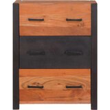 Ormarić Komoda 3 pcs Smeđa 110 x 30 x 75 cm Čvrsto drvo akacije | shoptok.hr
