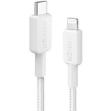 Anker 322 usb-c to lightning (cable 3ft) white Cene