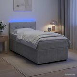  Boxspring krevet s madracem Svjetlosiva 100 x 200 cm Baršun | shoptok.hr