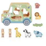 Tooky Toy drveni autić s oblicima - pastelne boje | shoptok.hr