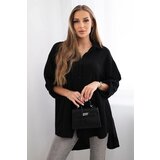 Kesi Włoski Cotton muslin shirt black Cene