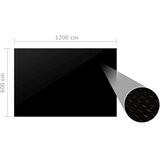  Pravokotno pokrivalo za bazen 1200x600 cm PE črno, (20721462) | Shoptok.si