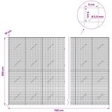  Gabion s žicom debljine 3,5 mm i mrežom 5x5 cm 700x10x200 cm Slike