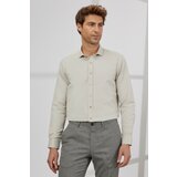 AC&Co / Altınyıldız Classics Men's Beige Slim Fit Slim Fit Italian Collar Dobby Shirt. Cene