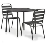  3-dijelni bistro set čelični tamno sivi | shoptok.hr
