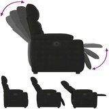 vidaXL Električni naslanjač črna mikrovlakna | Shoptok.si