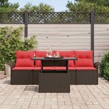  Sjedeća garnitura za vrt 5 kom. Smeđa poliratan 100 x 55 x 73 cm | shoptok.hr