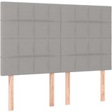  Posteljno vzglavje svetlo sivo 144x5x118/128 cm blago, (20954327) | Shoptok.si