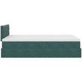  Otomanski krevet s madracem&amp LED tamnozeleni 120x200cm baršun | shoptok.hr