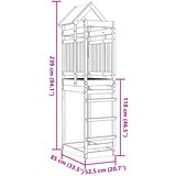  Igraći Toranj Smeđa Solidno Impregnirano Drvo | shoptok.hr