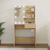  Toaletni stolić LED boja hrasta sonome 74 5 x 40 x 141 cm Cijene