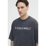 A-COLD-WALL* Bombažna kratka majica Overdye Logo T-Shirt moška, črna barva, ACWMTS186