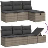  8-dijelni set vrtnih sofa od poliratana s jastucima sivi | shoptok.hr
