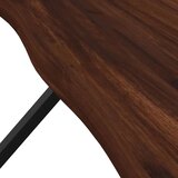  Stol za blagovanje s prirodnim rubom 140 x 80 x 75 cm - tamno smeđa i crna 140 x 80 x 75 cm Živi rub | shoptok.hr