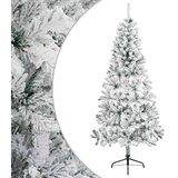  Umjetno božićno drvce 240 cm PVC i čelik Zelena i bijela - Zelena i bijela 240 cm | shoptok.hr
