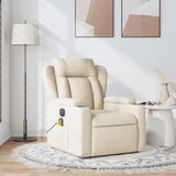 vidaXL masažni naslanjač krem blago | Shoptok.si