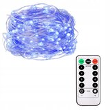 Family Christmas Micro LED novoletne lučke na baterije z daljincem 100 LED 10m modre | Shoptok.si