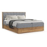 Maison de Rêve Siva/v naravni barvi boxspring postelja s prostorom za shranjevanje 140x200 cm Asahi – | Shoptok.si