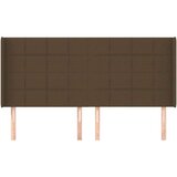  Uzglavlje s ušima tamnosmeđe 183x16x118/128 cm od tkanine | shoptok.hr
