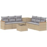  Set sofe 8 kom. Bež i svijetlo siva Poli Rattan i čelik | shoptok.hr