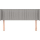  Uzglavlje s ušima svjetlosivi 147x16x78/88 cm od tkanine | shoptok.hr