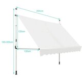  montelux easy 350x120cm bež balkonska tenda ( 1964 ) Cene