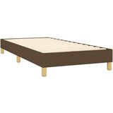 vidaXL Box spring postelja z vzmetnico temno rjava 100x200 cm blago | Shoptok.si