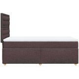 vidaXL Box spring postelja z vzmetnico temno rjav 90x190 cm blago, (21290987) | Shoptok.si