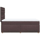 vidaXL krevet s oprugama i madracem tamnosmeđi 90 x 190 cm od tkanine | shoptok.hr