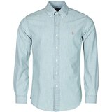 Polo Ralph Lauren CHEMISE AJUSTEE EN CHAMBRAY DENIM COL BOUTONNE LOGO PONY PLAYER Plava | shoptok.hr