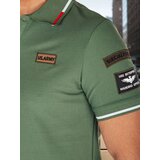 DStreet Koszulka męska polo z naszywkami zielona | shoptok.hr