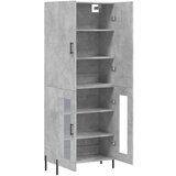  Visoka komoda siva betona 69 5x34x180 cm od konstruiranog drva | shoptok.hr