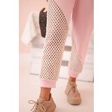 Kesi Włoski Women's butter set with openwork inserts powder pink | Shoptok.si