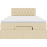  Otomanski okvir kreveta s madracem krem 120x200cm od tkanine | Eponuda.com