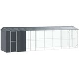  Avijar za ptice s proširenjem antracit 210x838x247 cm čelik | shoptok.hr