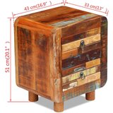  Nočna omarica trden predelan les 43x33x51 cm | Shoptok.si