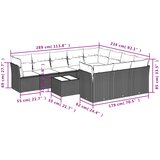  11-dijelni set vrtnih sofa od poliratana s jastucima bež | shoptok.hr